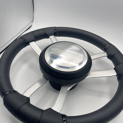Malera Boat Steering Wheel Brushed Aluminum Spokes | Tige Boats