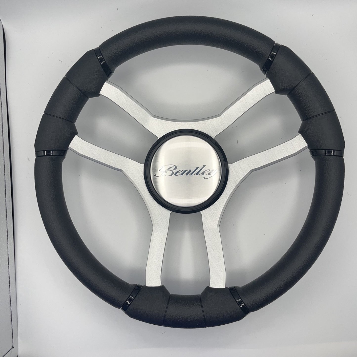 Malera Boat Steering Wheel Brushed Aluminum Spokes | Bentley