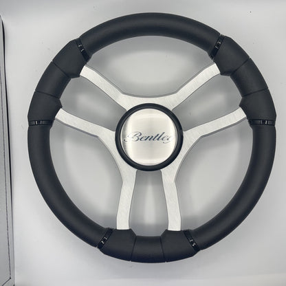 Malera Boat Steering Wheel Brushed Aluminum Spokes | Bentley