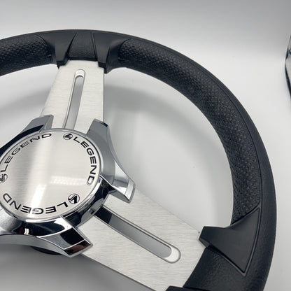 Model 15 Marine Steering Wheel Brushed Aluminum Spokes | Legend Boats