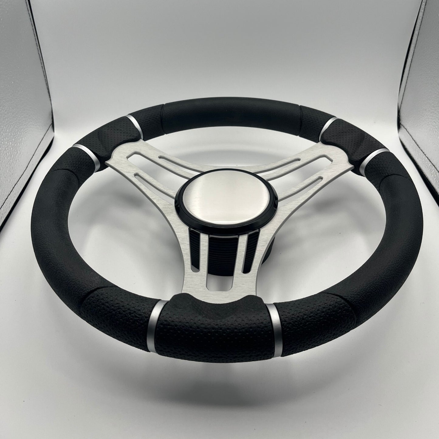 Gussi Italia Boat Steering Wheel Brushed Aluminum Spokes | Plain