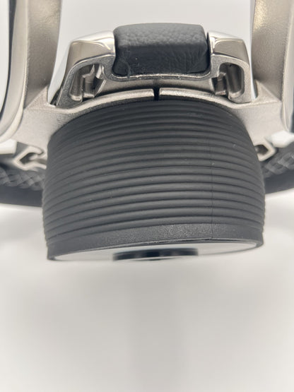 Lora Boat Steering Wheel Stainless Steel Spokes | Silver Wave Boat Logo