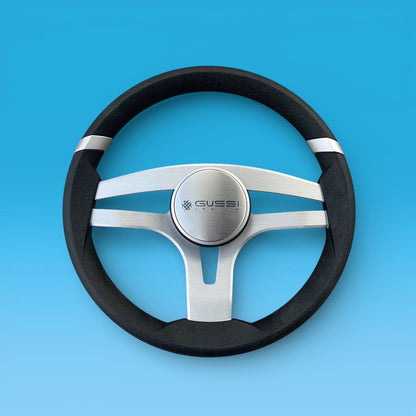 Badia Boat Steering Wheel Brushed Aluminum Spokes