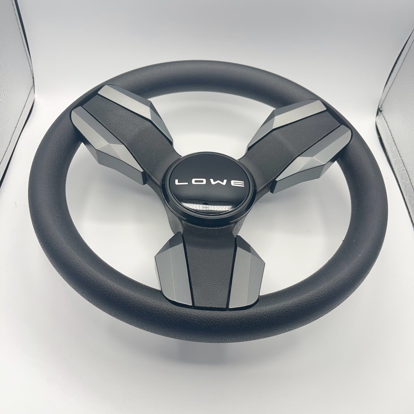Collina Boat Steering Wheel Dark Gray Inserts - Lowe - Keyed ONLY