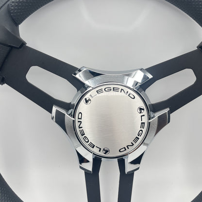 Gussi Italia Boat Model 15 Steering Wheel Black Brushed Alum Spokes |Legend
