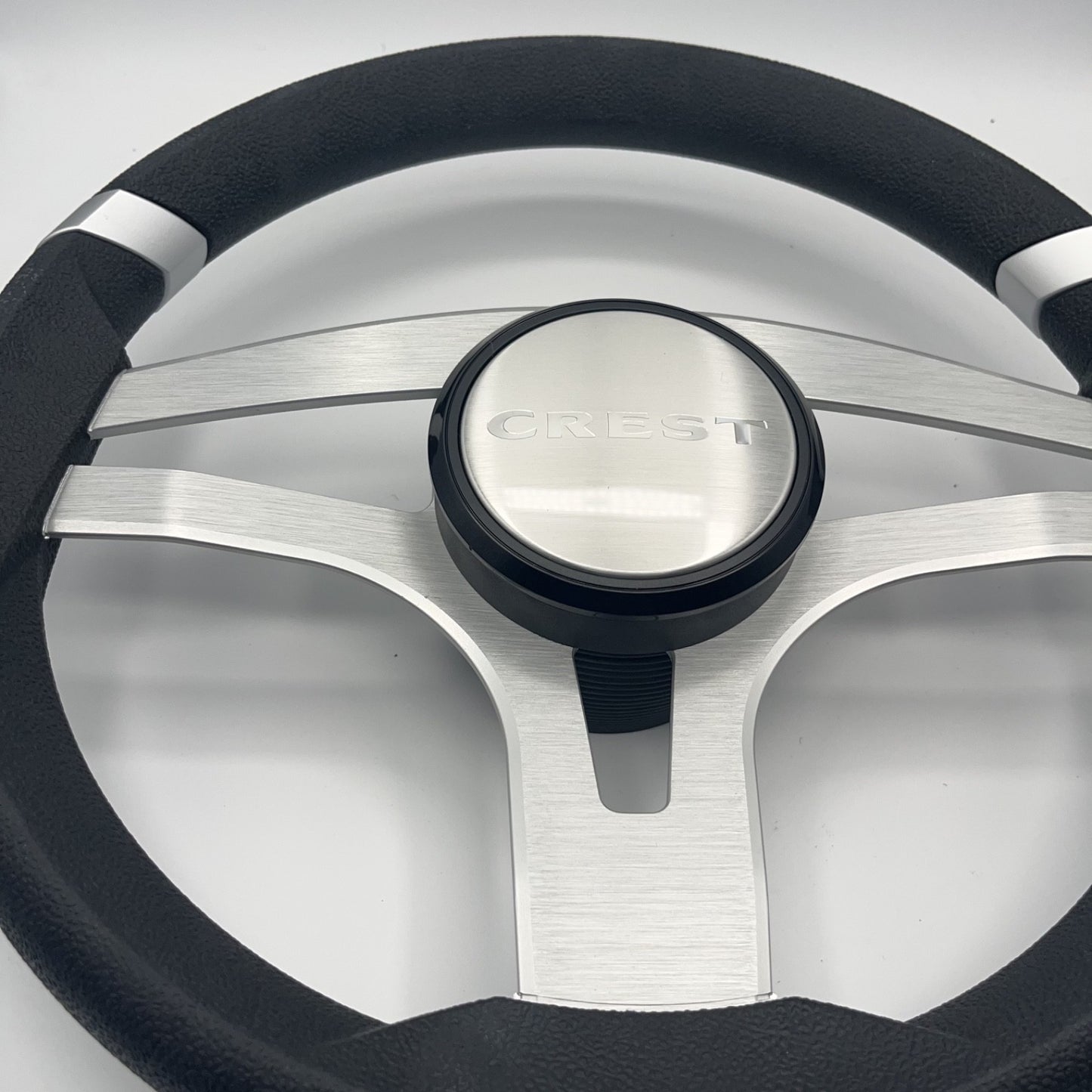 Badia Boat Steering Wheel Brushed Aluminum Spokes | Crest Boats