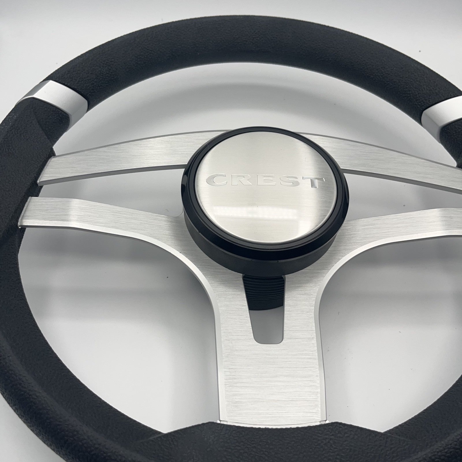 Badia Boat Steering Wheel Brushed Aluminum Spokes | Crest Boats