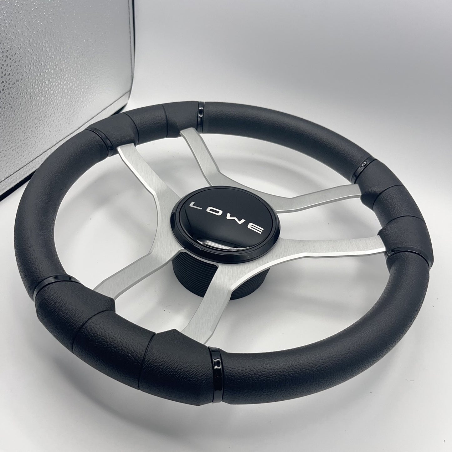 Malera Boat Steering Wheel Brushed Aluminum Spokes | Lowe Boats