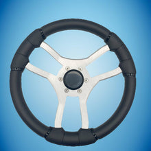 Malera Boat Steering Wheel Brushed Aluminum Spokes | Blank Snap-in