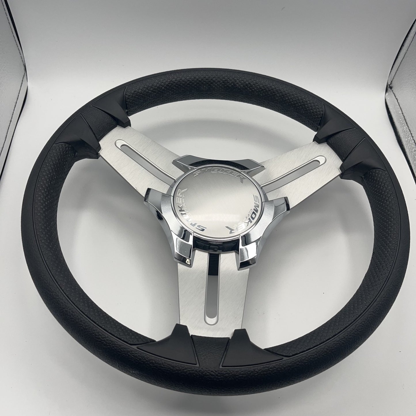 Model 15 Marine Steering Wheel Brushed Aluminum Spokes | Smokercraft