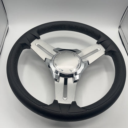 Model 15 Marine Steering Wheel Brushed Aluminum Spokes | Smokercraft