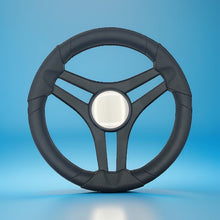 Molinara Marine Steering Wheel Black Brushed Alum Spokes | Plain Brushed