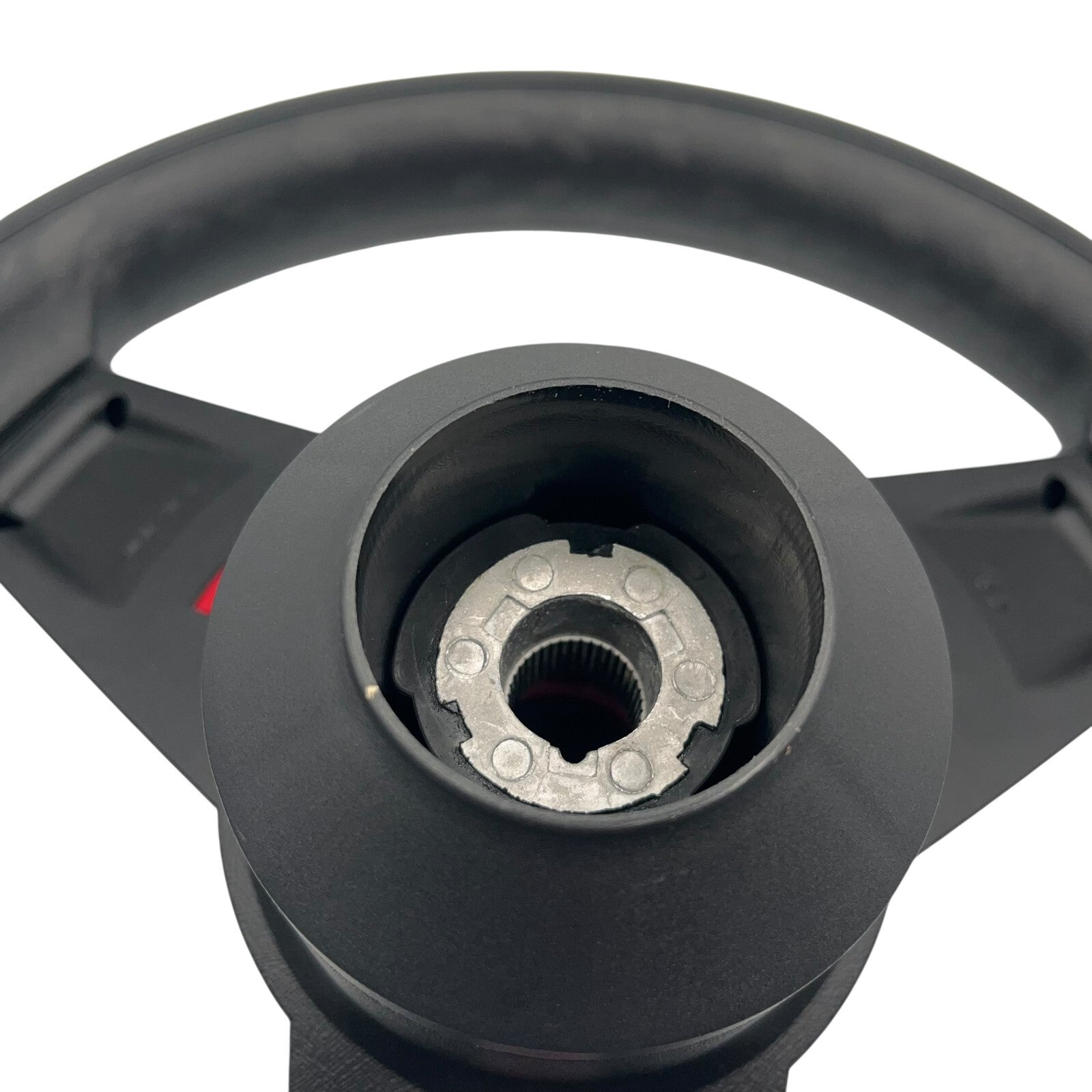 Giazza Golf Cart Steering E-Z-GO HUB Soft Touch Rim ABS Spokes - Red Inserts