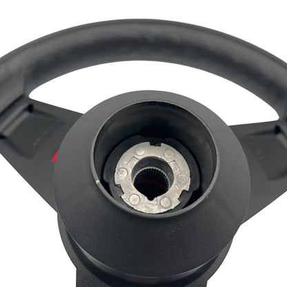 Giazza Golf Cart Steering E-Z-GO HUB Soft Touch Rim ABS Spokes - Red Inserts
