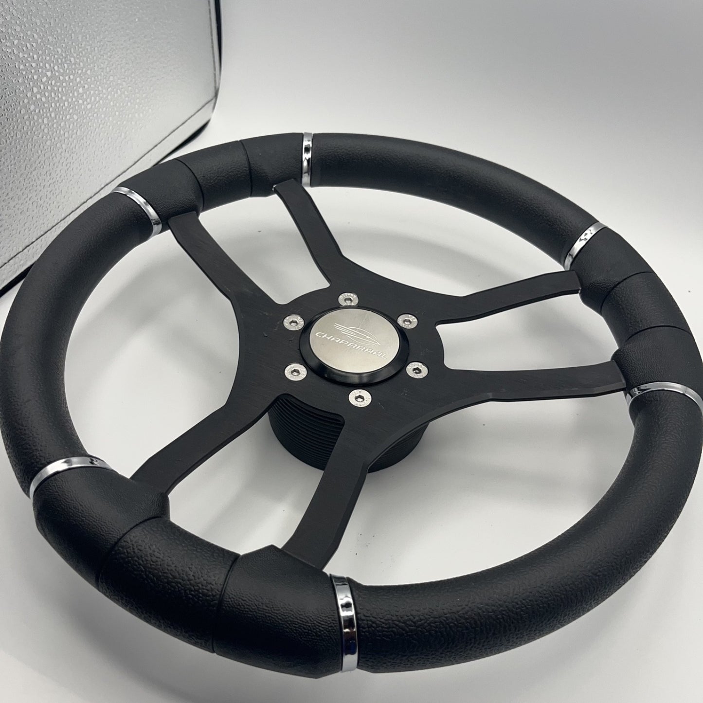 Malera Boat Steering Wheel Black Aluminum Spokes | Chaparral Boats