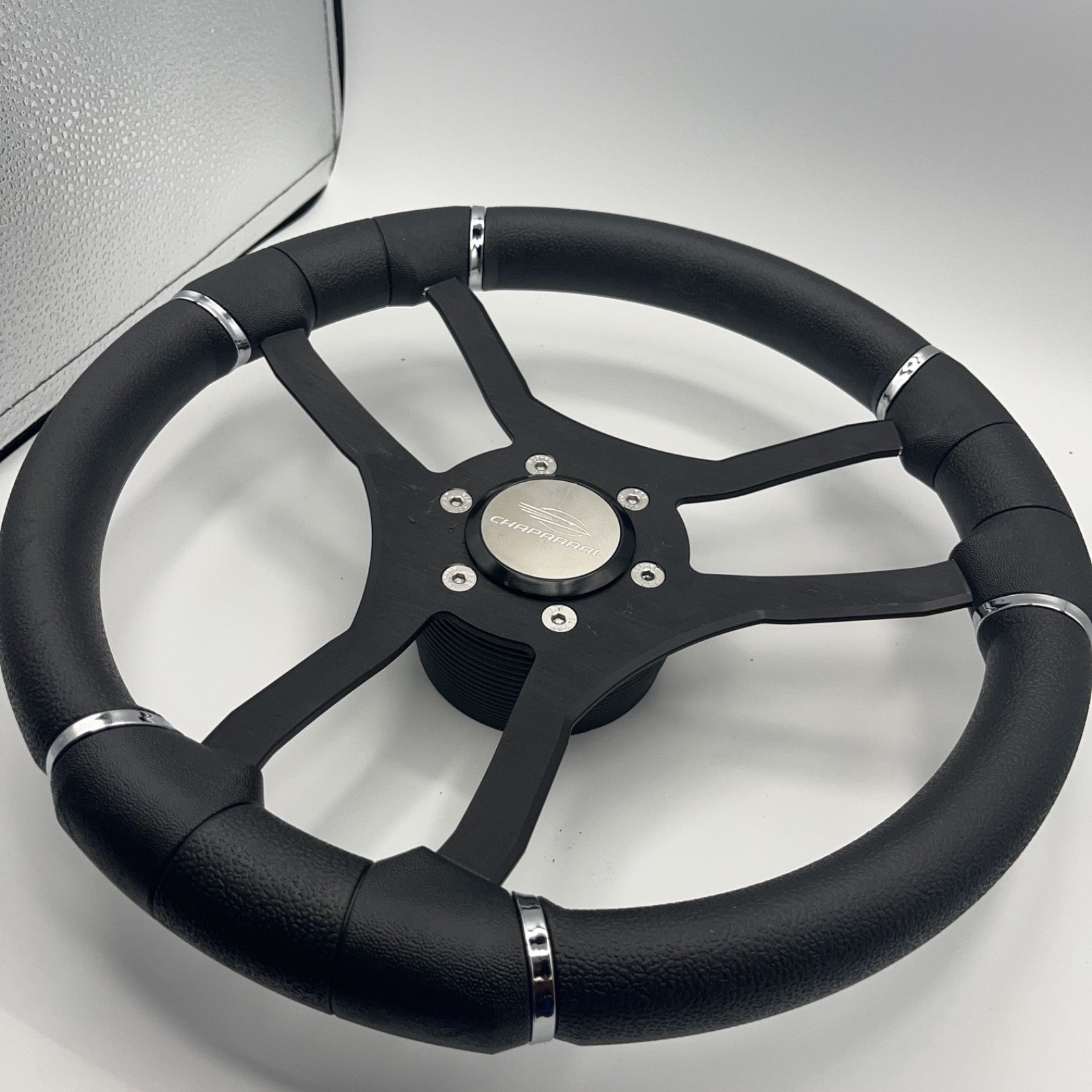 Malera Boat Steering Wheel Black Aluminum Spokes | Chaparral Boats