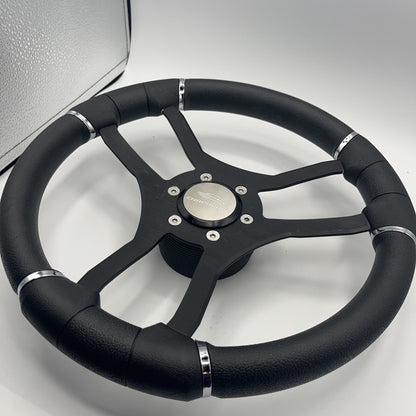 Malera Boat Steering Wheel Black Aluminum Spokes | Chaparral Boats