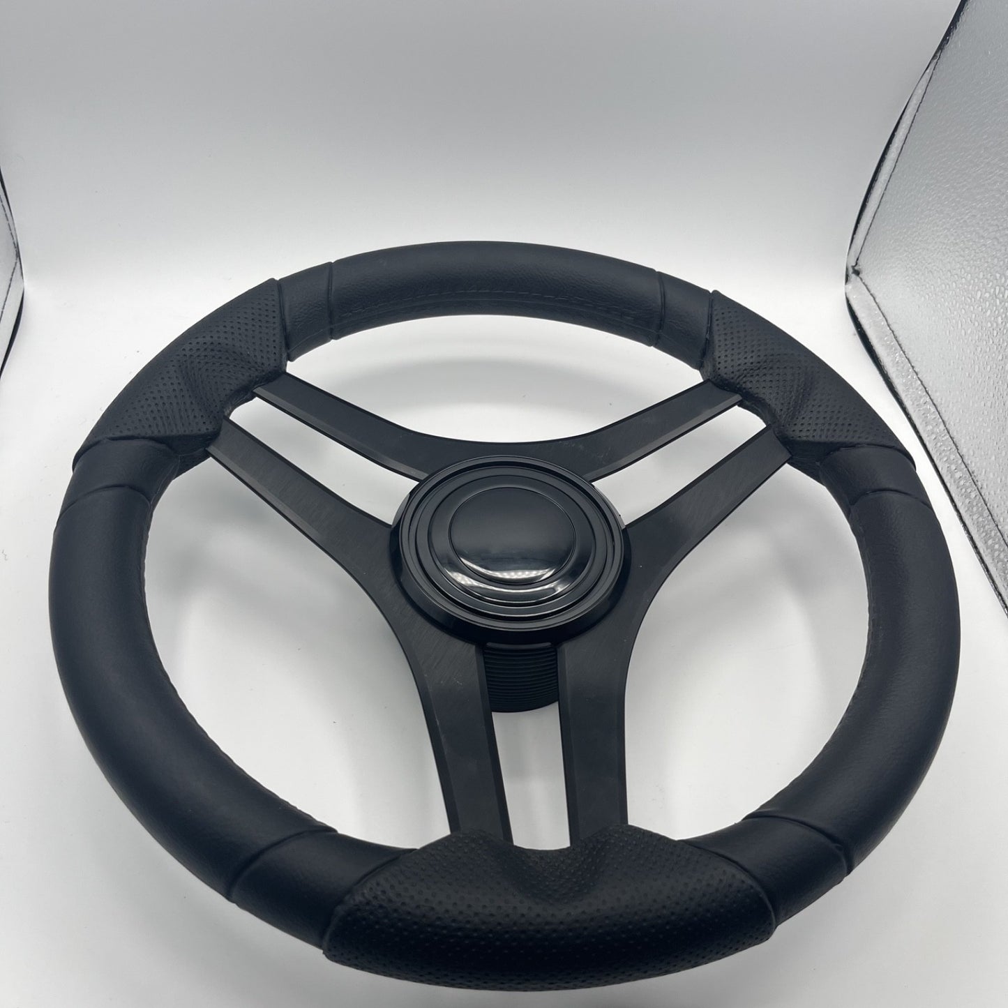 Molinara Marine Steering Wheel Black Brushed Alum Spokes | Lg Black Target