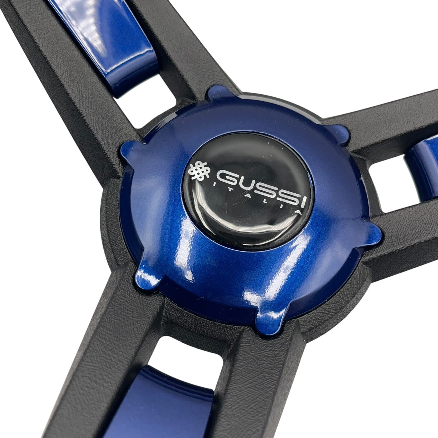 Giazza Golf Cart Steering E-Z-GO HUB Soft Touch Rim ABS Spokes - Blue Inserts