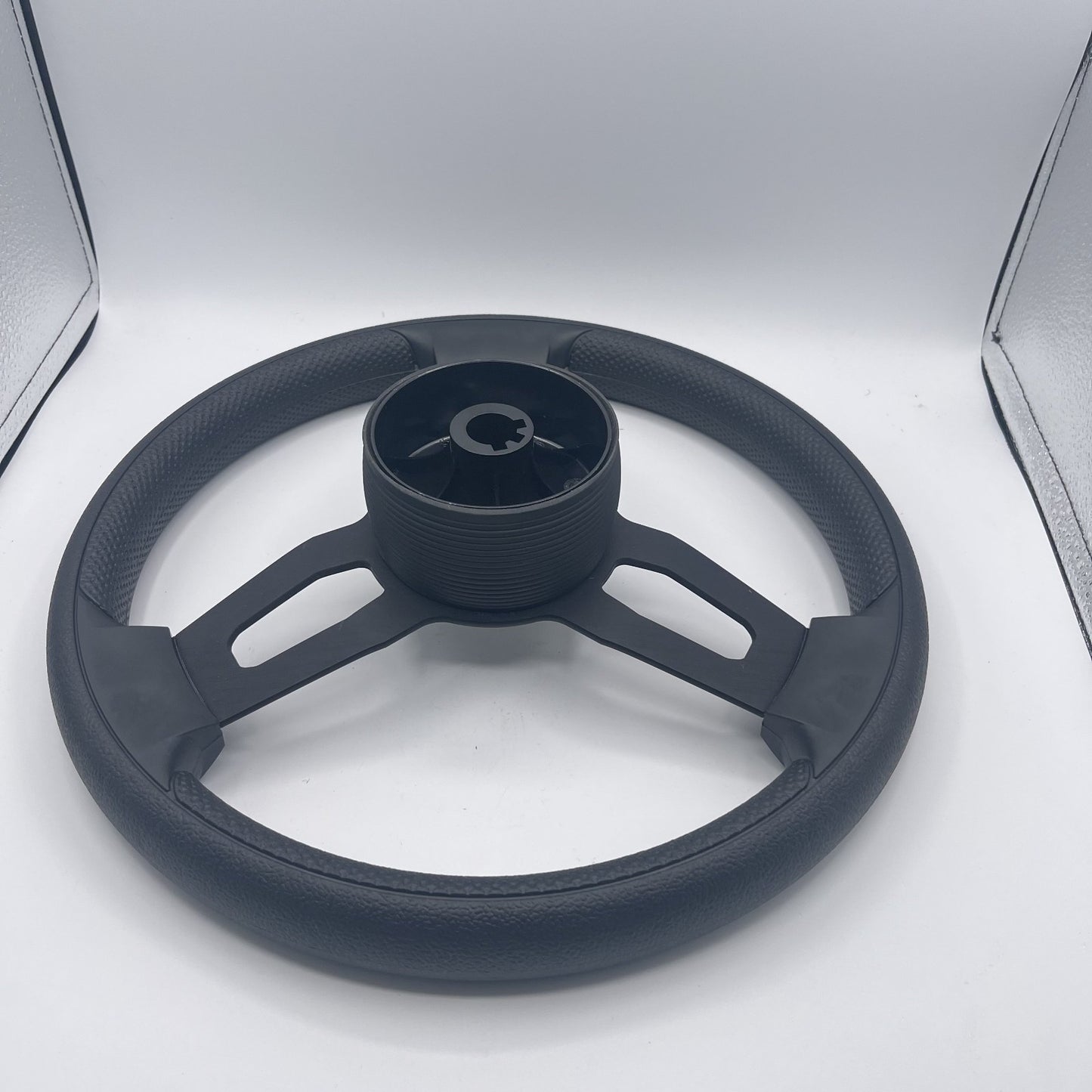 Gussi Italia Boat Model 15 Steering Wheel Black Brushed Alum Spokes |Blank