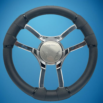 Malera Boat Steering Wheel Chrome Spokes | SunChaser