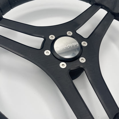 Molinara Marine Steering Wheel Black Brushed Alum Spokes | Gussi Italia