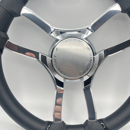 Malera Boat Steering Wheel Chrome Spokes | Starcraft