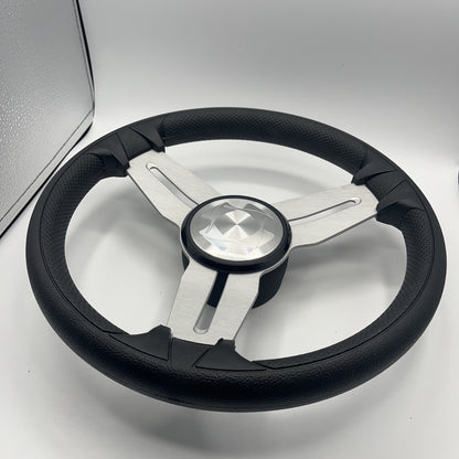 Model 15A Marine Steering Wheel Brushed Alum Spokes | Stingray Boats Cap