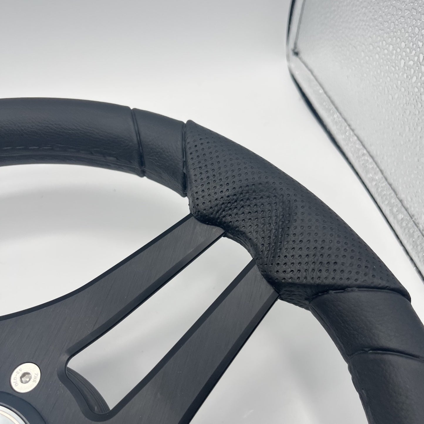 Molinara Marine Steering Wheel Black Brushed Alum Spokes | Target Style