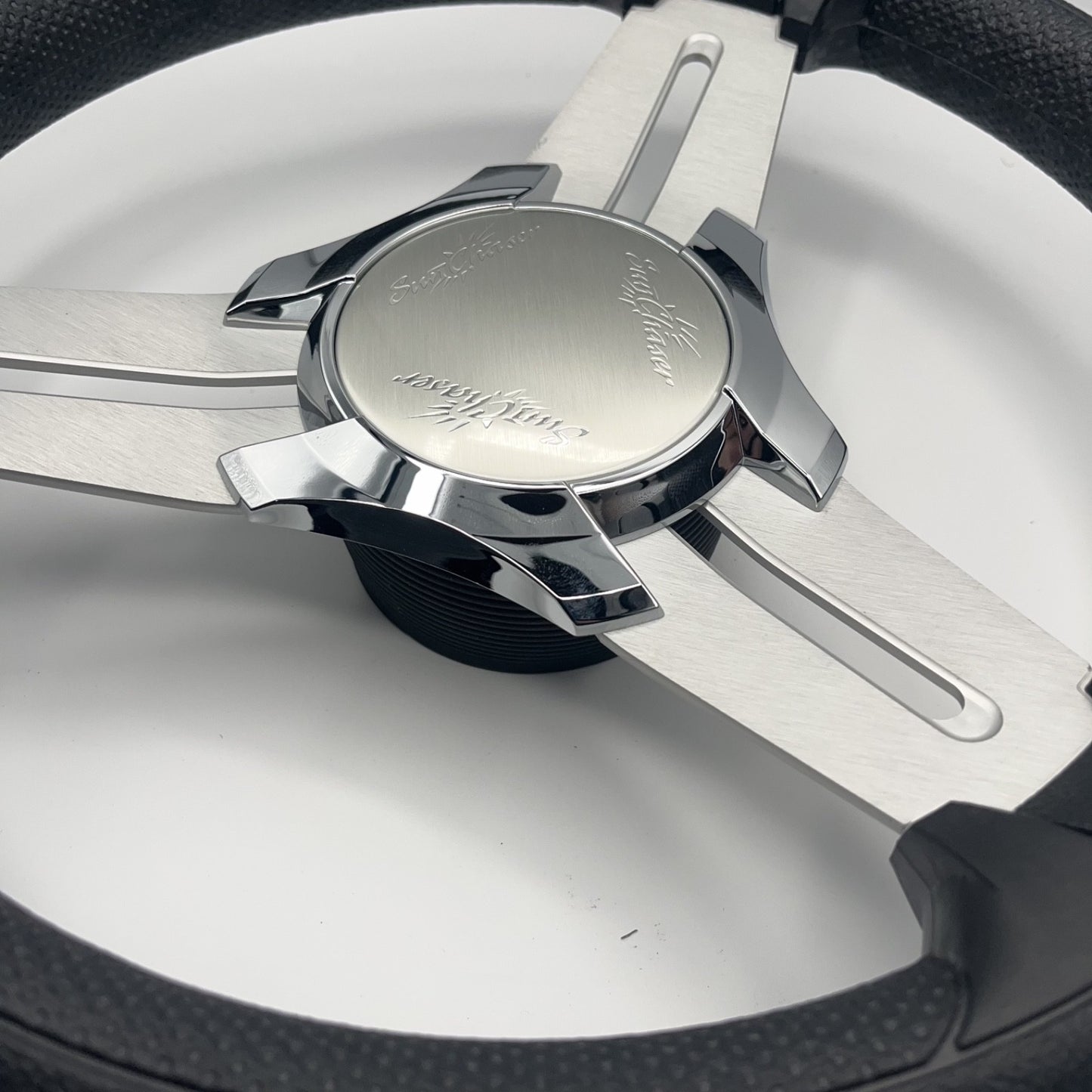 Model 15 Marine Steering Wheel Brushed Aluminum Spokes | SunChaser