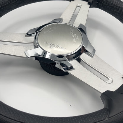 Model 15 Marine Steering Wheel Brushed Aluminum Spokes | SunChaser