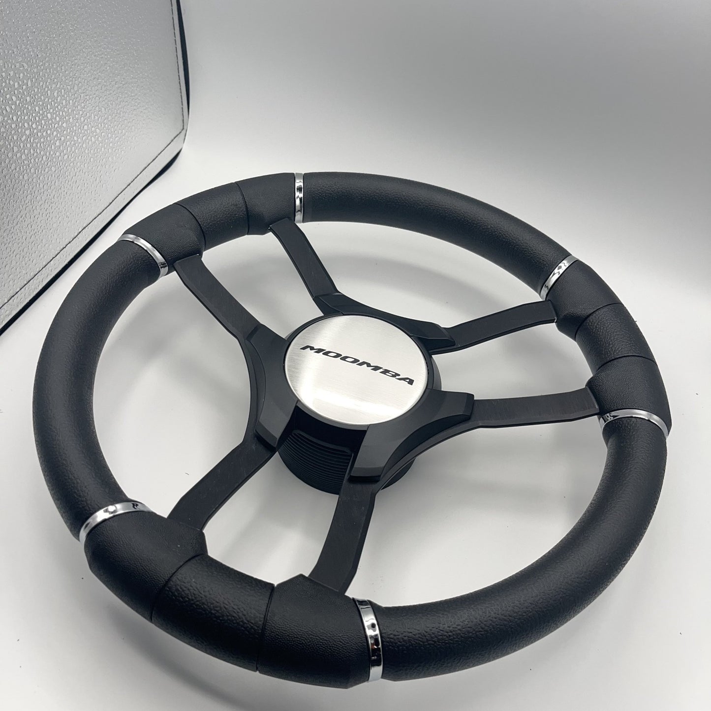 Malera Boat Steering Wheel Black Aluminum Spokes | Moomba Boats