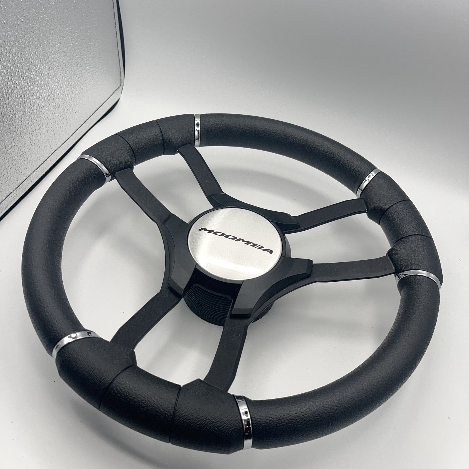 Malera Boat Steering Wheel Black Aluminum Spokes | Moomba Boats