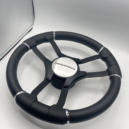 Malera Boat Steering Wheel Black Aluminum Spokes | Moomba Boats