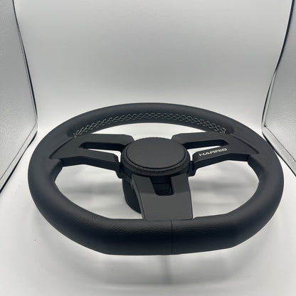 Gussi Italia Boat Sinel Steering Wheel Black Billet Aluminum Spoke | Harris