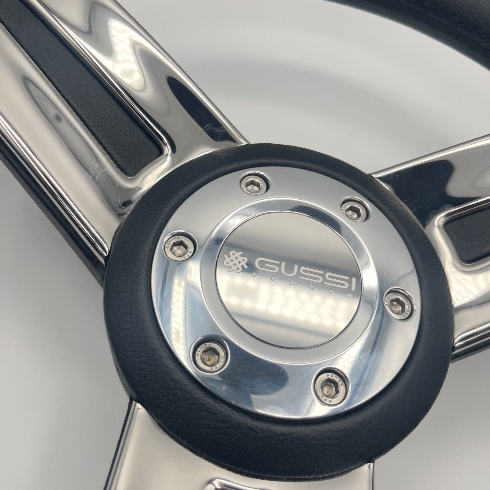 Gussi Italia Marine Steering Wheel Stainless Steel Spoke Soft Touch Rim | Gussi