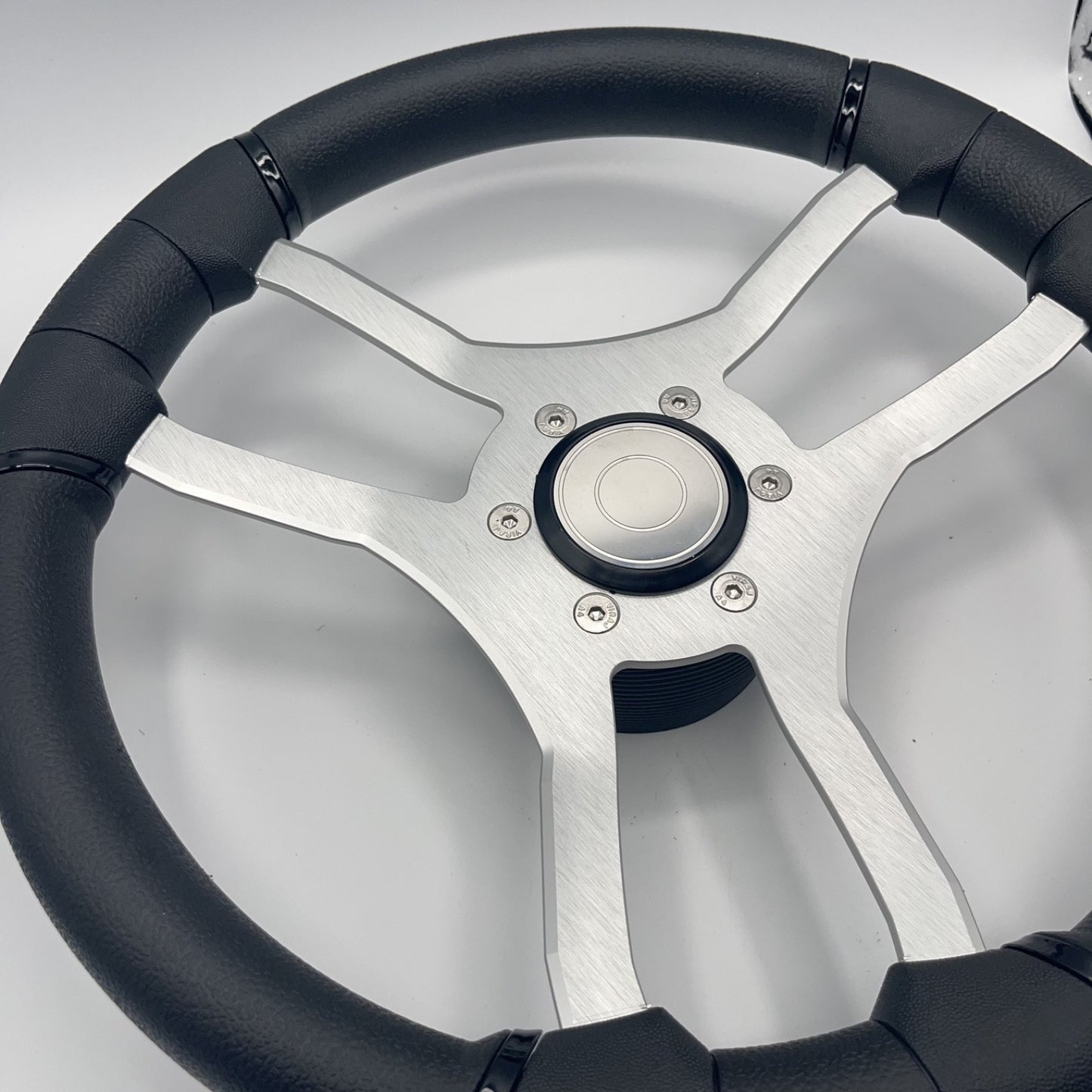 Malera Boat Steering Wheel Brushed Aluminum Spokes | Target Snap-in