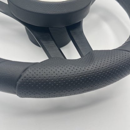 Molinara Marine Steering Wheel Black Brushed Aluminum Spokes | ATX