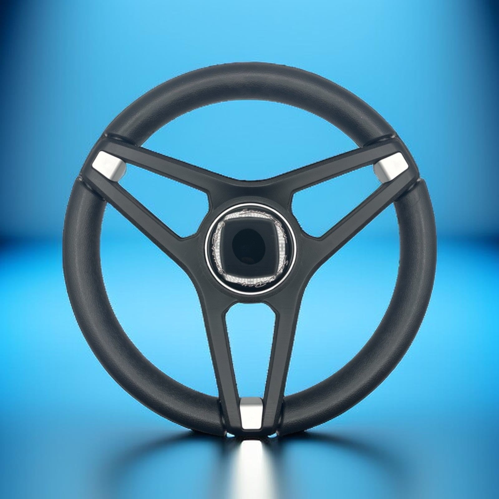 Molino Black w/Soft Touch Urethane Rim Boat Steering Wheel | South Bay Boats