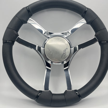 Malera Boat Steering Wheel Chrome Spokes | SunChaser