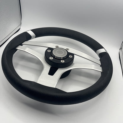 Badia Boat Steering Wheel Brushed Aluminum Spokes | Target Snap-in