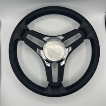 Gussi Italia Marine Steering Wheel Black Brush Metal Spokes | Sun Chaser