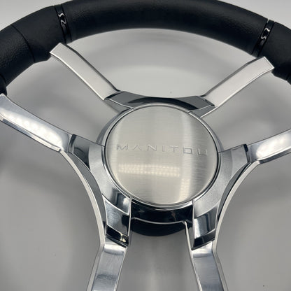 Malera Boat Steering Wheel Chrome Spokes | Manitou Chrome Star