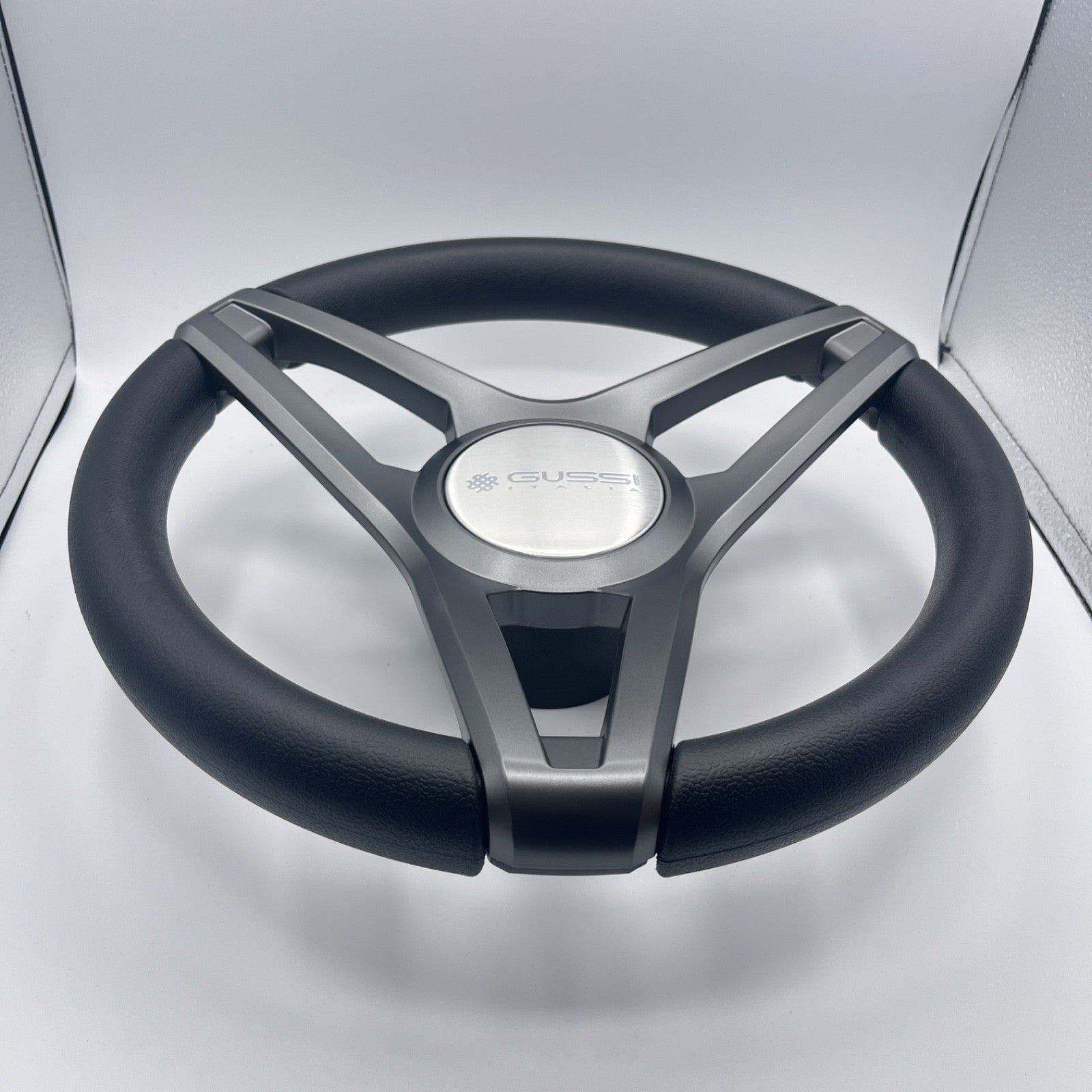 Molino Gray w/Soft Touch Urethane Rim Boat Steering Wheel | Gussi Italia