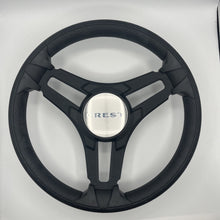 Gussi Italia Marine Steering Wheel Black Brush Metal Spokes | Crest