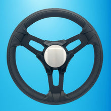Model 15 Boat Steering Wheel Black Brushed Alum Spokes |BlackPlain