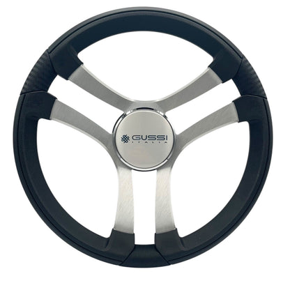 Benaco Boat Steering Wheel Brushed Aluminum Spokes