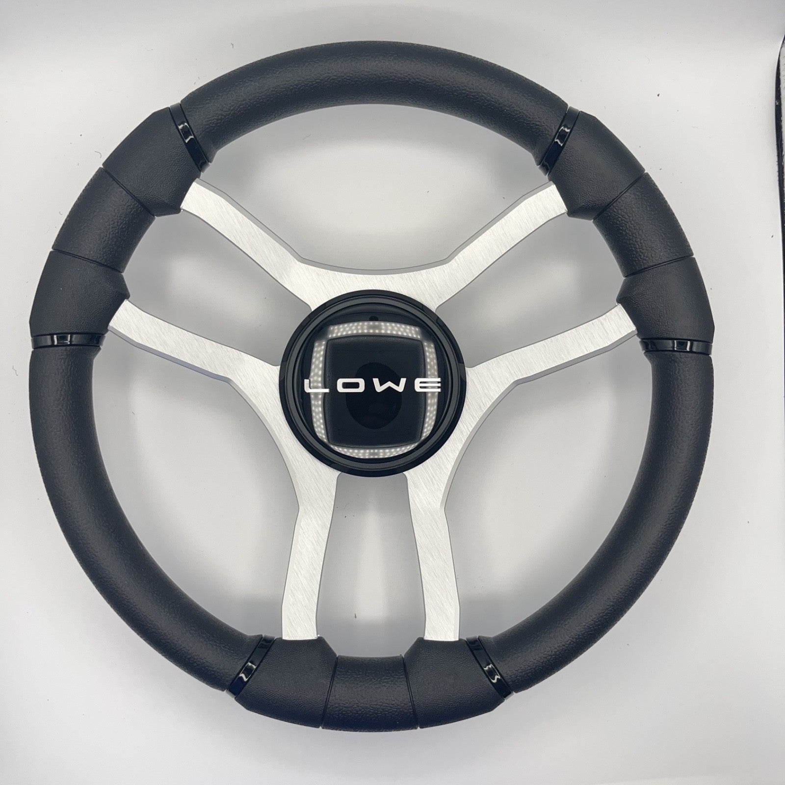Malera Boat Steering Wheel Brushed Aluminum Spokes | Lowe Boats