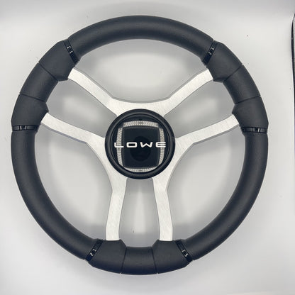 Malera Boat Steering Wheel Brushed Aluminum Spokes | Lowe Boats
