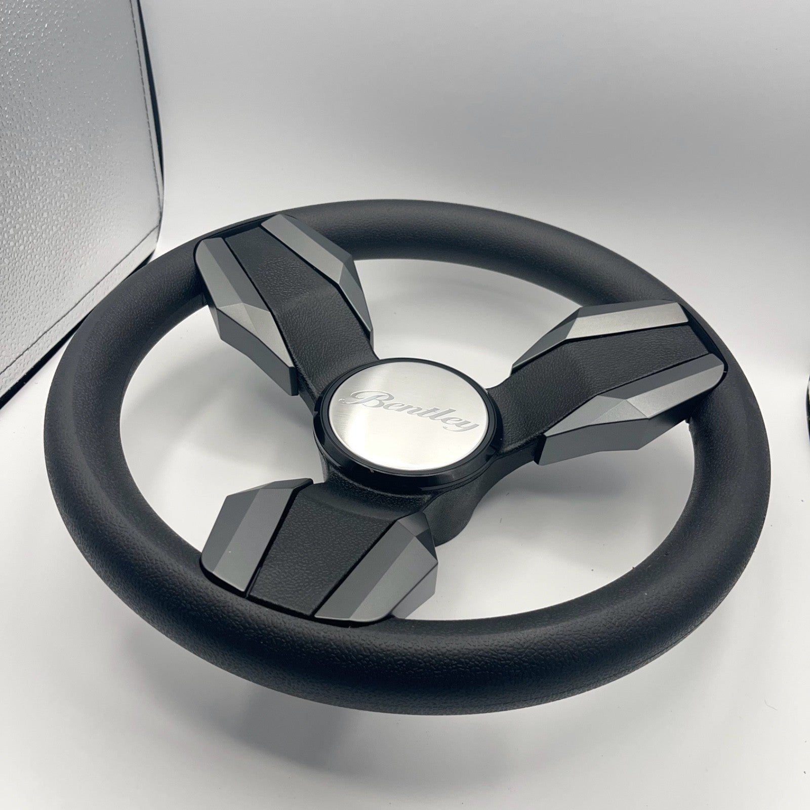Collina Boat Steering Wheel Dark Gray Inserts - Bentley - Keyed ONLY